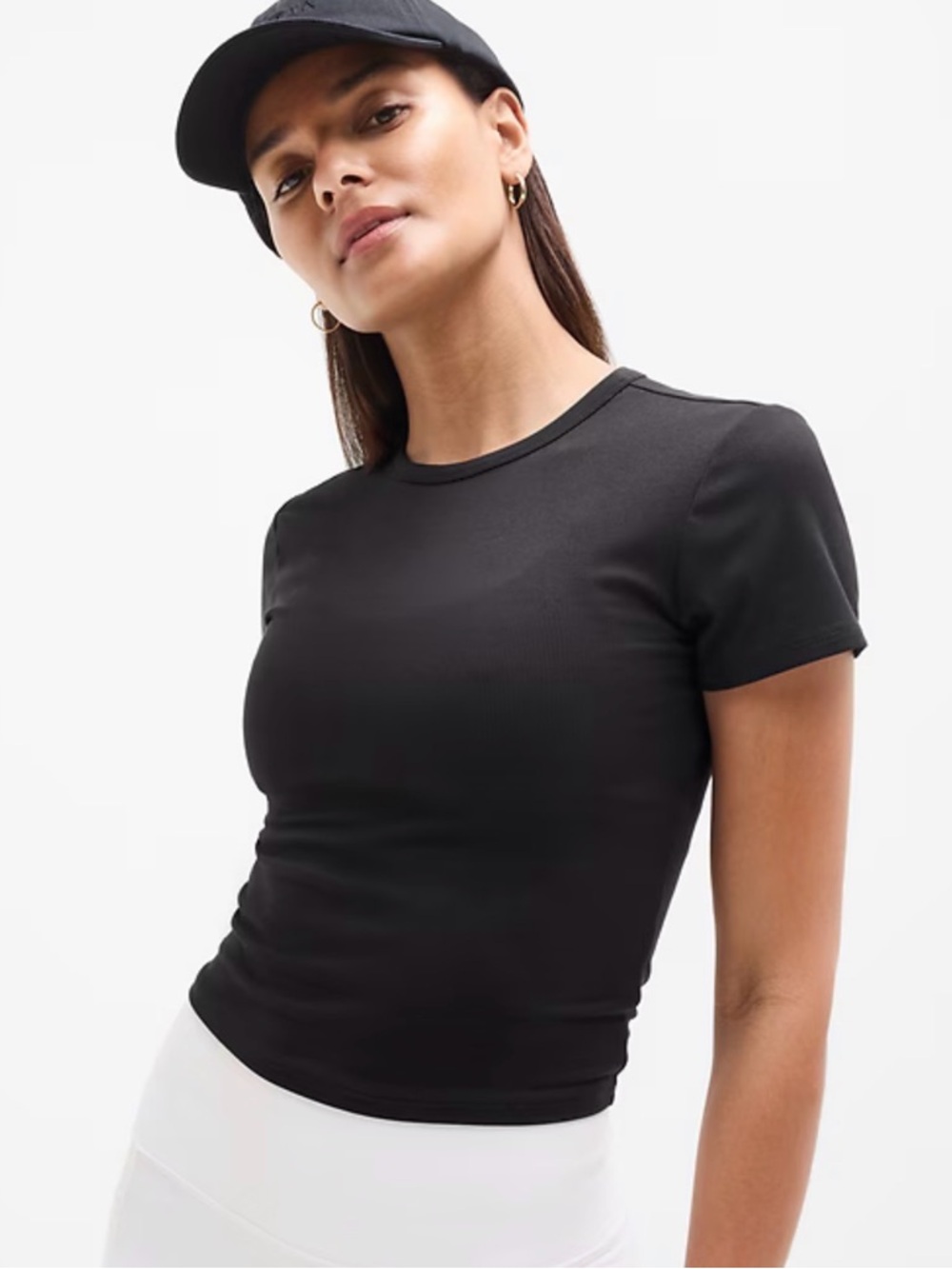 Athleta Signature Rib Crop Tee